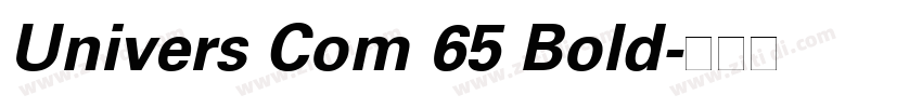 Univers Com 65 Bold字体转换